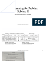 Programming For Problem Solving II: For I B.Tech (AIML-B) - First Semester