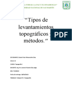 Tipos de Levantamientos Topográficos y Métodos. TOPOGRAFIA