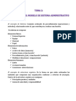 El Concepto de Sistema: Conjunto Ordenado de Procedimientos (Operaciones y