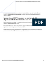 Instrucciones GDIT/visa para No Inmigrante Del Departamento de Estado de Los EE. UU