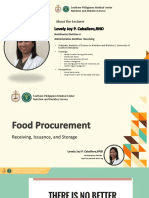 About The Lecturer: Southern Philippines Medical Center Nutrition and Dietetics Service