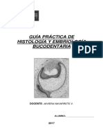 Guía Práctica de Histología Y Embriología Bucodentaria: Docente: Javiera Navarrete V