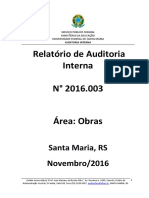 Relatorio de Auditoria No 2016.003 Obras