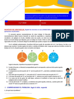 ACTIVIDAD 01: Interpretamos Información Sobre Las Operaciones Con Fracciones en