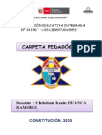 Carpeta Pedagógica: Docente: Christiam Kenin HUANCA Ramirez Área: Comunicación