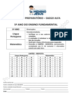 Gabarito Simulado Preparatório 2 SAEGO