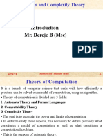 Mr. Dereje B (MSC) : Automata and Complexity Theory