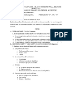 Cuestionario de Examen Del Primer Quimestre 2023