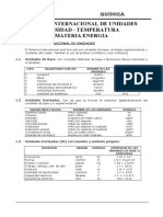 Sistema Internacional de Unidades Densidad - Temperatura Materia Energia