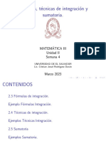 Semana4-Formulas, Tecnicas Integración y Sumatoria