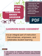 Developin Tools For Classroon Assessment