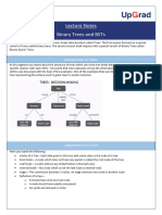 Lecture Notes Binary Trees and Bsts