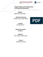 Valores Empleados en El Tratamiento Termico