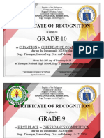 Certificate For Intrams (Cheerdance)