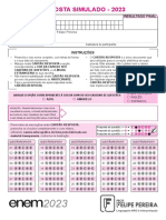 Cartão-Resposta Simulado - 2023: Nome Completo