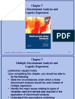 Multiple Discriminant Analysis and Logistic Regression