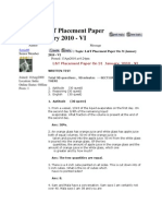 Topic: L&T Placement Paper On 31 January 2010 - VI