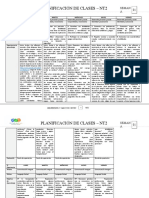 Planificación de Clases - Nt2: Seman A 01