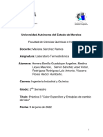 PRÁCTICA Calor Específico y Entalpias de Cambio de Fase