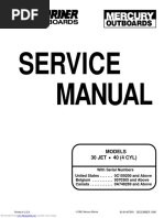 Service Manual: Models 30 JET 40 (4 CYL)