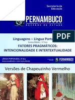 Fatores Pragmáticos Intencionalidade e Intertextualidade