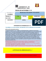 Experiencia de Aprendizaje (Eda) : Sesion de Actividad #01