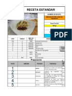 Receta Estandar