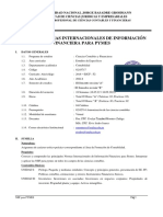 Sílabo de Normas Internacionales de Información Financiera para Pymes