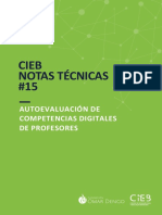 Cieb Notas Técnicas #15: Autoevaluación de Competencias Digitales de Profesores