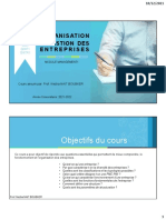 Objectifs Du Cours: Organisation & Gestion Des Entreprises