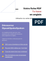 Votre Fiche PDF en Anglais: To Have