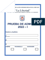 "La Libertad": Prueba de Admisión 2022 - I