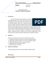 Internal Combustion Engine: ABE 30A - (Basic Farm Machinery and Mechanization) Laboratory Report 2