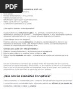 ¿Qué Son Las Conductas Disruptivas?: Algunos Ejemplos de Estas Conductas en El Aula Son