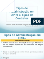 Tipos de Adm em GUPRs e Tipos de Contratos