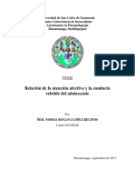 Relación de La Atención Afectiva y La Conducta Rebelde Del Adolescente