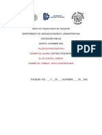 Nstituto Tecnológico de Tehuacán Departamento de Ciencias Económico - Administrativas Contaduría Pública Agosto - Diciembre 2022