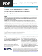 ¿Se Pueden Usar Los Niveles de Calprotectina Fecal para Controlar Las Alergias A Las Proteínas de La Leche Infantil?