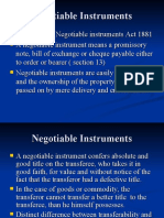 Negotiable Instruments