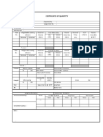 Certificate of Quantity