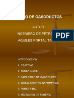 Diseño de Gasoductos: Autor Ingeniero de Petroleo Aquiles Portal Tafur