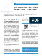 Gingival, Oral Hygiene and Periodontal Status of The Teeth Restored With Stainless Steel Crown: A Prospective Study