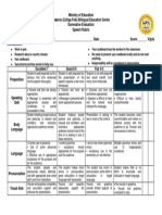 Speaking Rubric