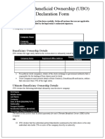 Ultimate Beneficial Ownership (UBO) Declaration Form: Company Details