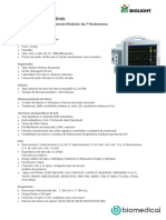 Q5 + 7 Parámetros: Monitor Monitor de Paciente Modular de 7 Parámetros Marca: Biolight - China