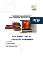 Guia de Practicas de Legislacion Alimentaria