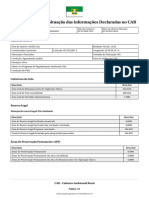 Demonstrativo Da Situação Das Informações Declaradas No CAR: Dados Do Imóvel