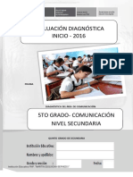 Evaluación Diagnóstica INICIO - 2016: Prueba