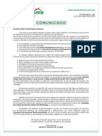 Comunicado FACTURACION ABRIL