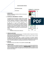 Especificaciones Técnicas #Ítem: Ítem: Unidad: Código:: 1. Colocado de Letrero de Obra. M2 Arq Col 976 Df2